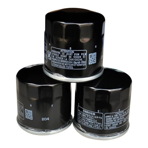Performance Motorcycle Oil Filters Compatible with Models HF204(3pcs)