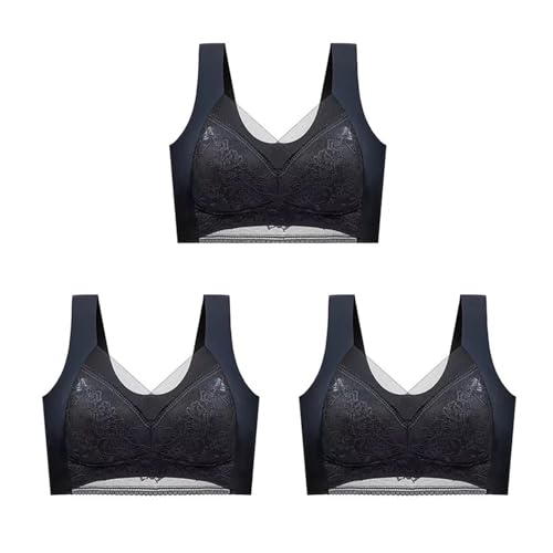 Soutien-gorge perspective en dentelle push up galbant et respirant pour grand bonnet l-5xl