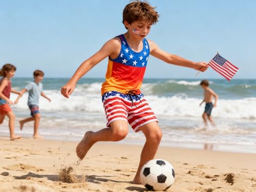 Image of Cozople Boys Swim Trunks Compression Liner Swim Shorts Quick Dry Bathing Suit with Boxer Brief Swimwear 2-20T