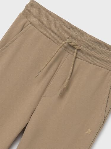 Mayoral Basic Cuffed Fleece Trousers for Boys Camel3