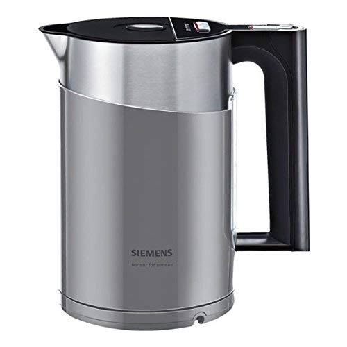 Siemens TW86105P Wasserkocher (2400 Watt, 1,5 Liter, sensor for senses mit Edelstahlapplikation) urban grau/schwarz