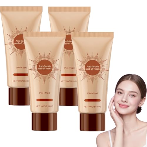 Mascarilla facial exfoliante contra manchas, antiedad, antiarrugas, crema avanzada para la piel, cuidado profundo y refinamiento de poros, para todos los tipos de piel (4 unidades)