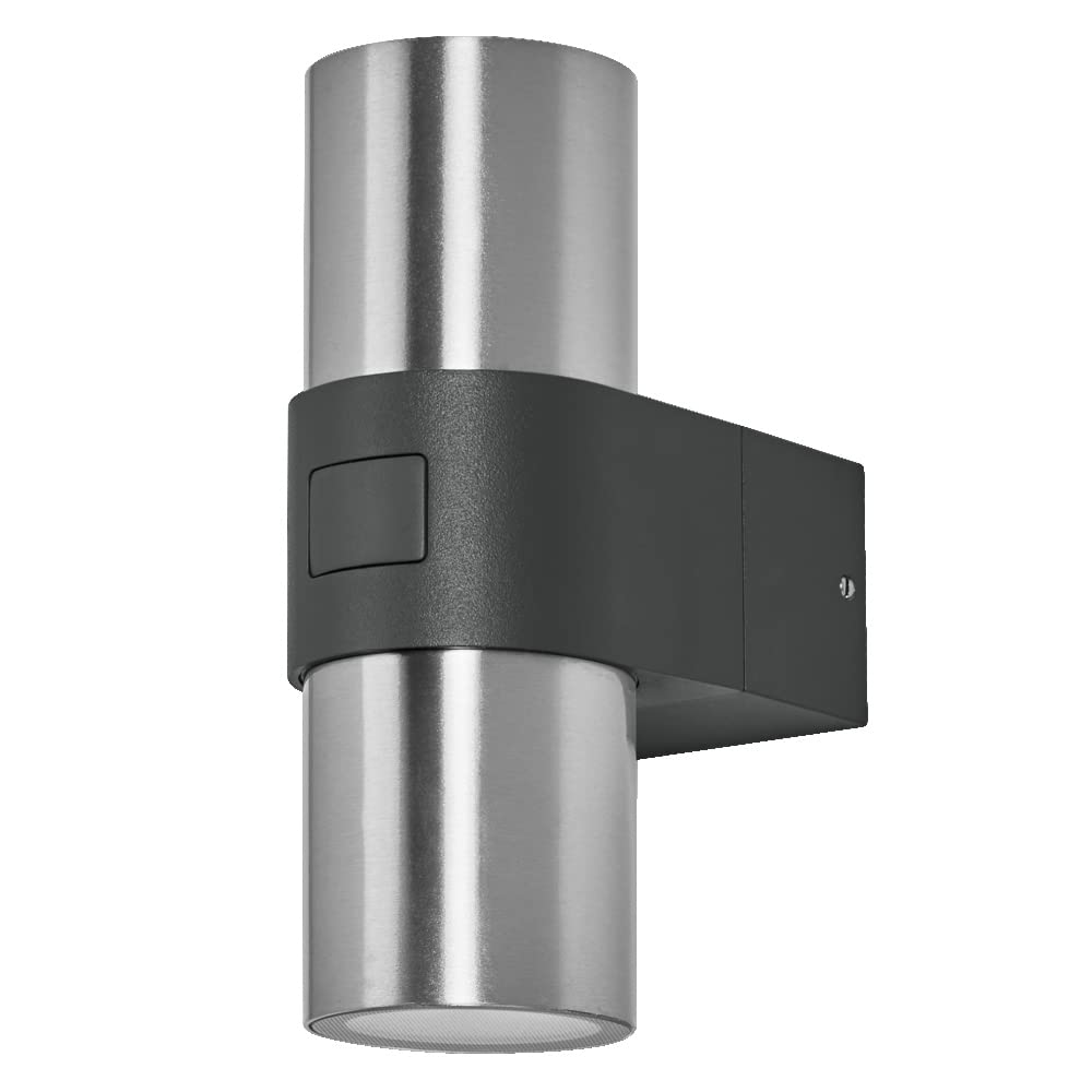Ledvance, kinkiet zewnętrzny LEDVANCE SMART WiFi, 10 W, 800 lm, srebrny, o ciepłobiałym świetle (3000 K), z głowicą kierunkową, sterowany za pomocą aplikacji, kompatybilny z Google