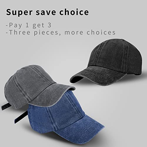 Image of Baseball Cap Unisex Vintage Washed Distressed Cap,Retro Adjustable Dad Hats,Baseball Hat for Men Women