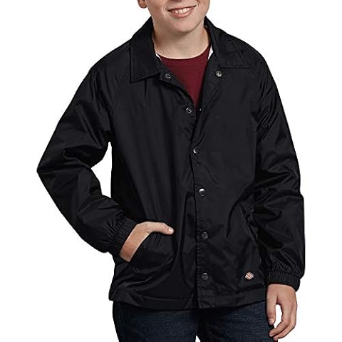 Dickies Boys' Black Snap Front Windbreaker Cover