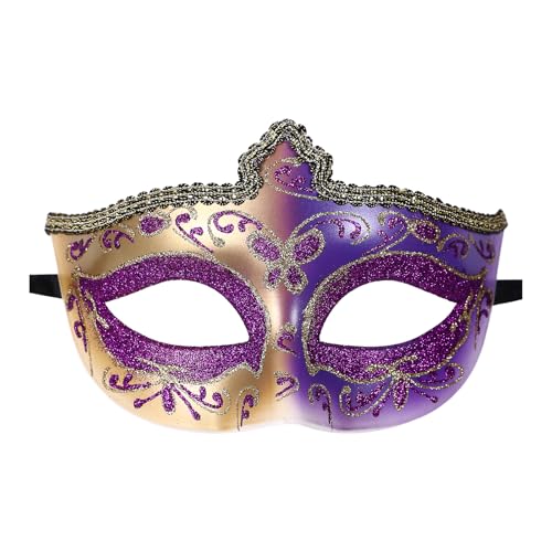 OIDEA Masque Carnaval Vénitien Plastique: Masques Femme Demi-visage Élégant Classique pour Déguisement Bal de Maquillage Mascarade Halloween- Cadeau Femme