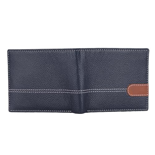 Image of LONDON ALLEY Denver Blue Leather Wallet for Men | RFID Protected | Classic Leather Wallet