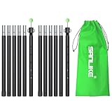 SAN LIKE Tarp Pole in Alluminio Canopy Pole, Pali per Tenda da Campeggio Heavy Duty, 2 Pezzi Palo della Tenda da Campeggio Rimovibile 210 cm Asta per Tendalino Accessori da Campeggio all