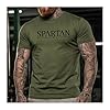 GYMTIER Spartan Forged - Spartan - Men's Gym T-Shirt Bodybuilding Training Workout Lifting Top Clothing, Green, 4XL #1