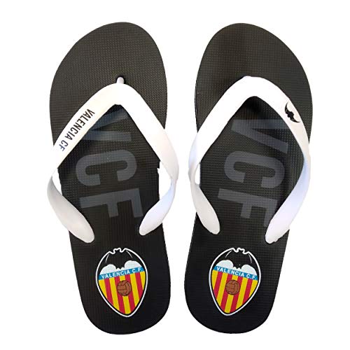 Valencia CF Chancla Negra, Unisex Adulto, 43-44