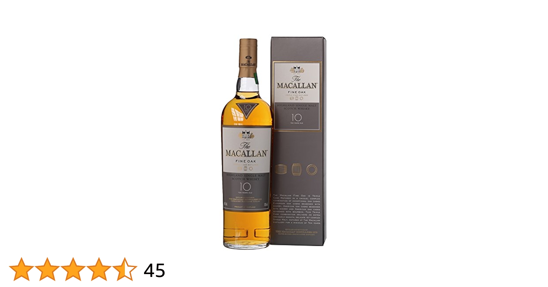 マッカラン 10年 ファインオーク Macallan 10y ザ・マッカラン 10年 ファインオーク 700ml 長S | 業務用BAR商材