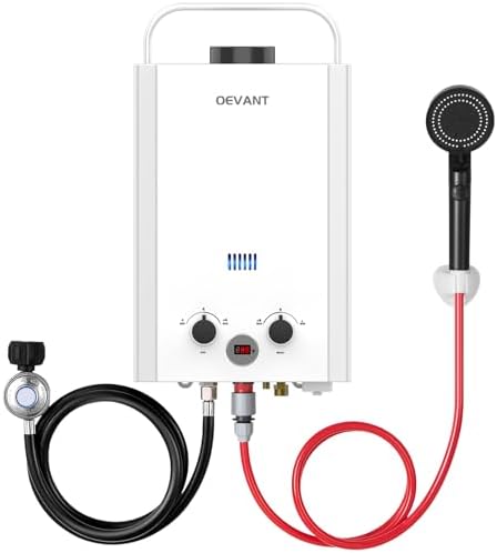 Propane Tankless Water Heater, 1.58GPM 6L Portable Gas Water Heat...