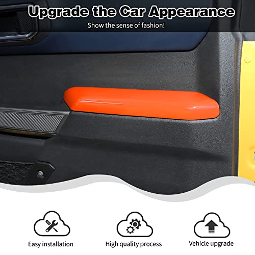 Hthe For Ford Bronco Car Door Panel Cover Interior Panel Cover Compatible With Ford Bronco 2021+ 4Doors(Abs,4Pcs/Set,Orange) #TOP1
