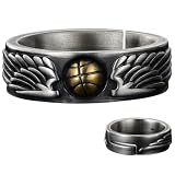 MAGICLULU Anillo Moderno de Hombre Plata para de Metal Diseño Baloncesto Delicado, Cómodo Estilo Deportivo y para Uso Diario