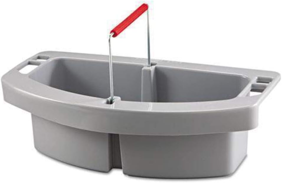 Rubbermaid 2649GRA Maid Caddy, 2-Comp, 16w x 9d x 5h, Gray