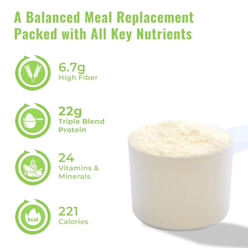 Incredio by HealthKart Slim Shake for Weight Management (Kesar Badam, 480g) | 22g Triple Blend Protein (Whey, Soy & Casein) High Fibre, Low Calories, 24 Vitamins & Minerals, Meal Replacement Shake