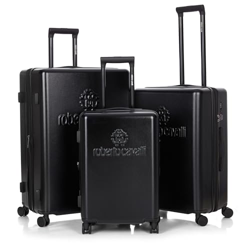 ROBERTO CAVALLI LOGO Luxury 3 Piece Luggage Set, Expandable