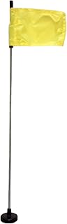 Magnetic Base with 2 Foot Steel Pole and Yellow 8" x 13" Display Flag