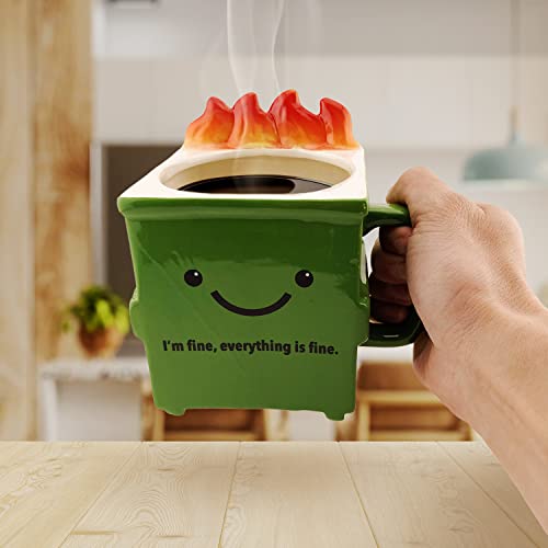 Mug Dumpster Fire Cerámica 20oz Capacidad miniatura 4