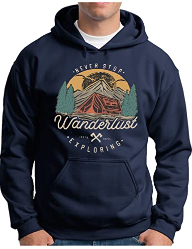 Sweat à capuche Homme avec motif montagnes coupe confort XXL OM3