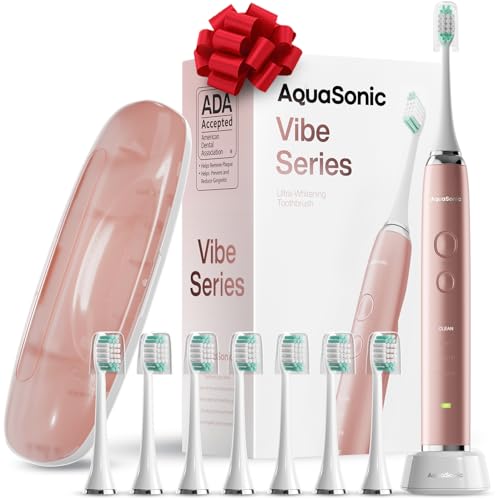 Aquasonic Vibe Series Ultra-Whitening Toothbrush – ADA Accepted Electric Toothbrush