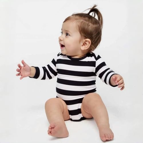 COUVER Unisex Baby Infant Toddler Long Sleeve Lap Shoulder Solid color Bodysuit Onesie3