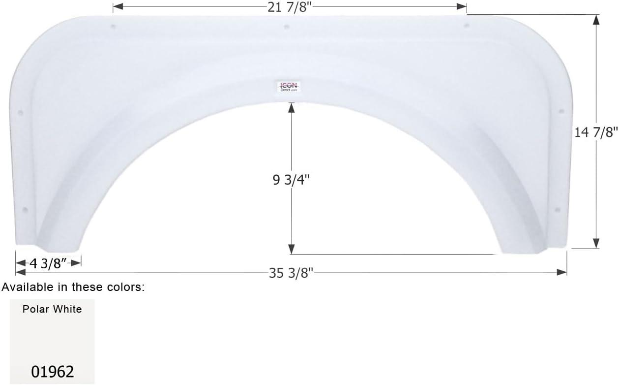 ICON Fender Skirt, Single, Vanguard, FS1962, Polar White