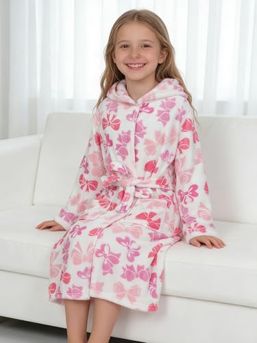 Image of Doctor Unicorn Soft Hooded Rainbow Bathrobe Sleepwear for Girls