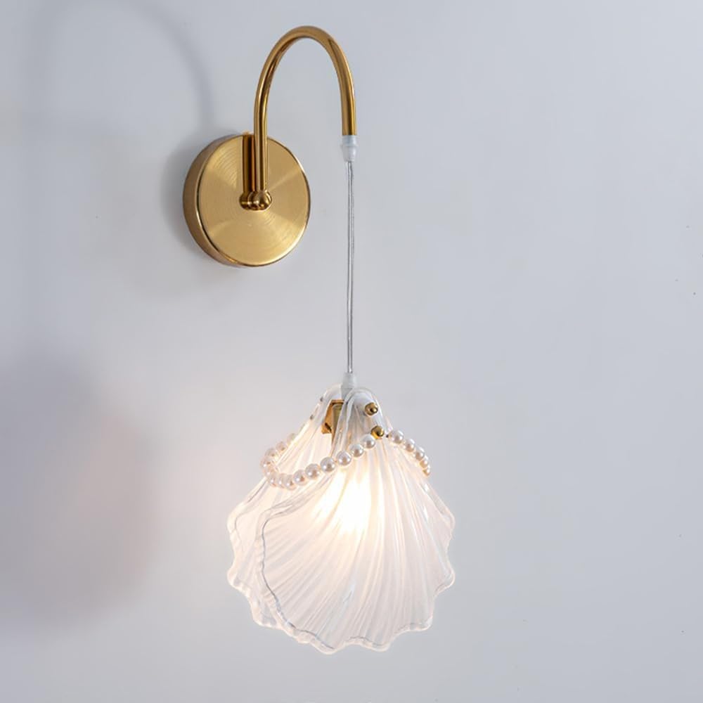 CWCQGH Wall Sconce Light Gold Nordic Glass Lamp Finish Mount Modern Hardwired Ing E14 Lamps for Living Room Bedroom Hallway,C
