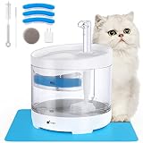 STFXMY Cat Water Fountain, 54oz/1.6L Pet Water Fountain Indoor, Ultra Quiet Automatic Pet Drinking F