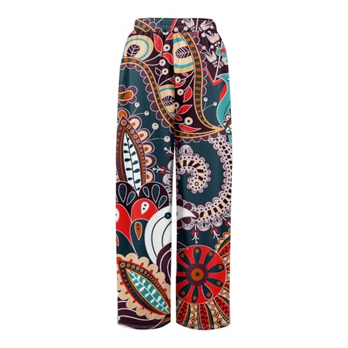 Palazzo Pants for Women Casual Summer Boho Wide Leg Pants High Waist Lounge Pant 2025 Beach Vacation Outfits4