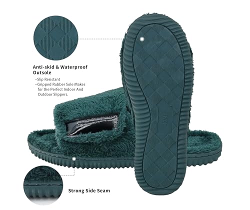 Image of Panda Bros Adjustable House Slippers for Men Soft Open Toe Breathable Indoor Outdoor Slip on Slides Slippers with Memory Foam for Home Bedroom