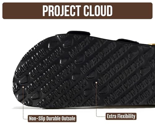 Image of Project Cloud 100% Genuine Leather Ankle Strap Footbed Sandal with Lightweight & Comfortable Walking Fisherman Sandals for Women - Non Slip Memory Foam Slingback Womens Sandals 2026 (Garda)