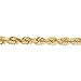 Black Bow Jewelry 10mm, 14k Yellow Gold, Diamond Cut Solid Rope Chain Necklace, 24 Inch