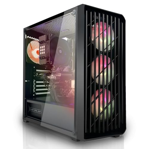 SYSTEMTREFF Gaming PC AMD Ryzen 7 5700X 8x4.6GHz | Nvidia RTX 5060 8GB DX12 | 1TB M.2 NVMe | 32GB DDR4 RAM | Windows 11 | WLAN Desktop Computer Rechner für Gamer, Zocker & Streamer