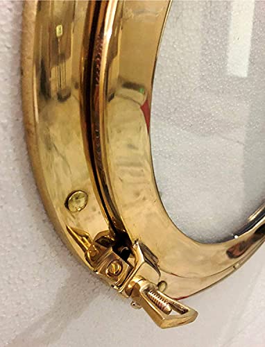 Handmade Brass Porthole Antique Window Glass Marine Boat Port Photo Frame Decorative #TOP2