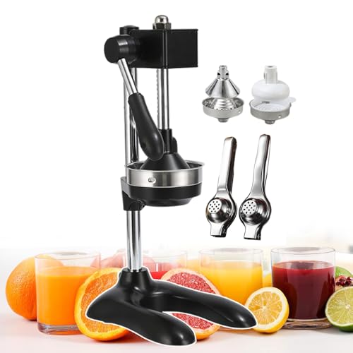 WOTZOV Exprimidor de cítricos Profesional, exprimidor Comercial, exprimidor Manual de Naranjas para diversas reuniones comerciales y Familiares.,Negro