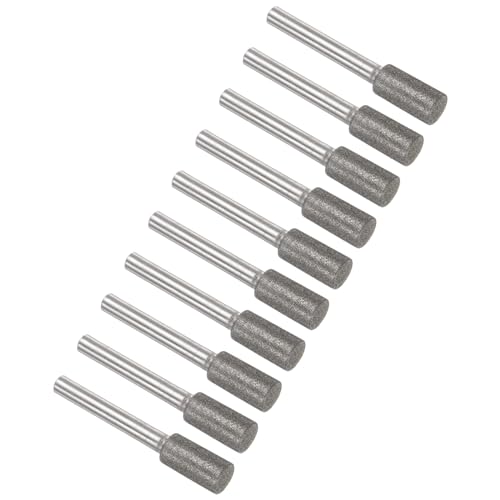 10 piezas Fresa abrasiva de diamante 10mm para pulir miniatura 1