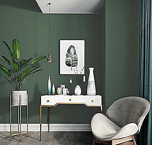 Dimoon 78.7"X17.7" Dark Green Peel And Stick Wallpaper Solid Green Contact Paper Pure Green Wall Paper Self Adhesive Green Wallpaper Removable Wallpaper Textured Drawer Liner Decorative Wall Vinyl Rol #TOP5