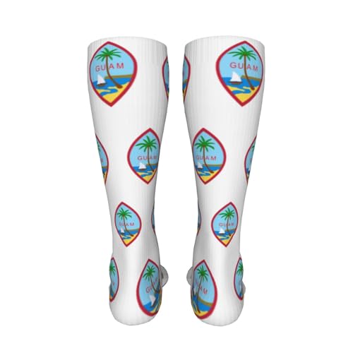 Seal Of Guam Casual Long Socks for Men's and Women's Soft Comfortable Winter Warm4