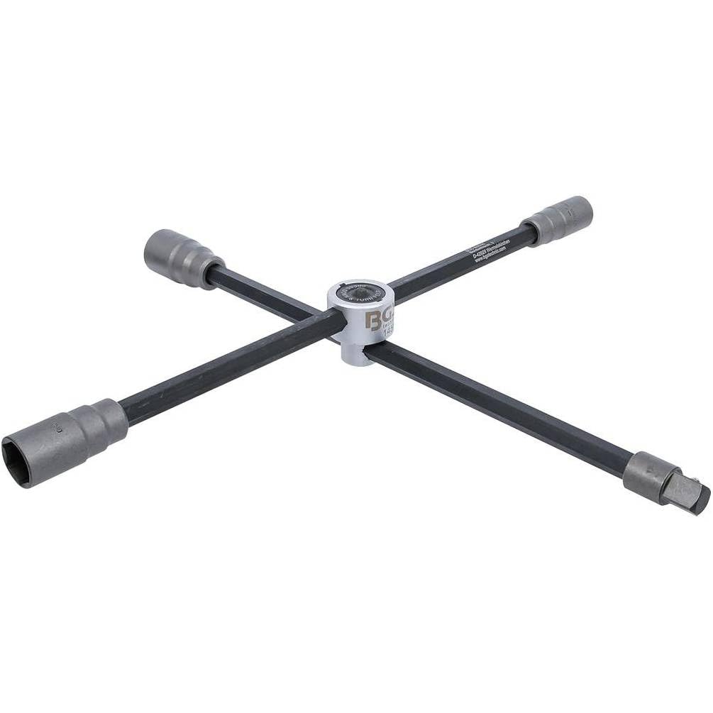 D-Work Klappbarer Kreuzschlüssel, 24 x 27 x 32 x 20 mm (3/4 Zoll), praktisch und vielseitig, Stahl, Pro