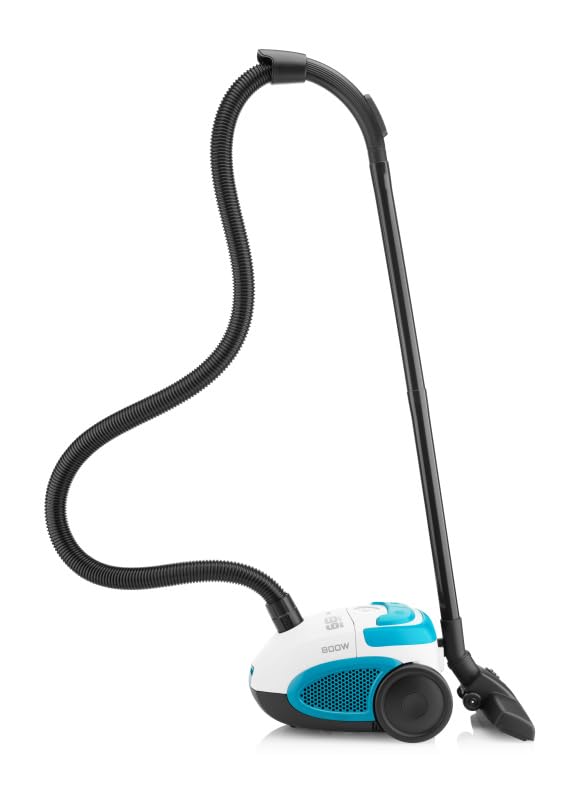 Staubsauger mit Beutel VC068WB I 800 W I ECO-Motor I 2l Volumen I Weiß/Blau