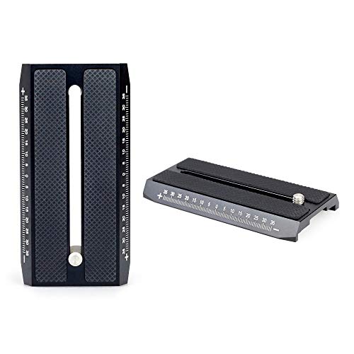 INNOREL QV100-100mm Adaptateur et Plaque à dégagement Rapide Professionnel en Alliage d’Aluminium CNC pour Reflex numériques/caméscopes Manfrotto 501PL Cover