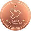 99.99% Pure Copper Purification Disk for Bird Bath Clean, Mellbree Birdbath Cleaner 0.6mm Self-Cleaning Design Keeps Water Fresh Year-Round, Fit for Outdoor Birdbaths & Bowls Bird Bath Fountains etc.