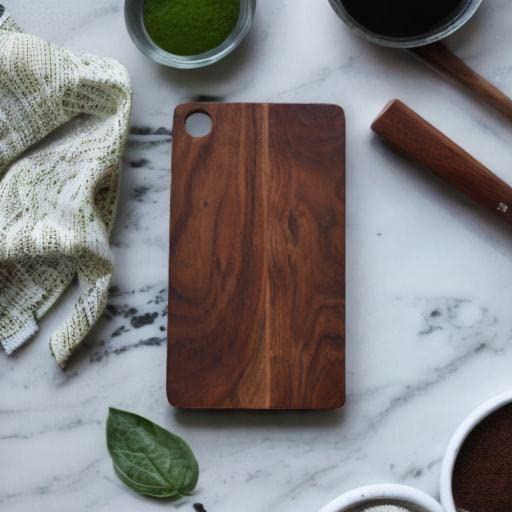 Image of Wooden Chopping Board /Cutting /Imported Natural Acacia Wood Serving Board, Kitchen Platter, Vegetables, Fruits & Cheese | 38LX 21.5W X1.5H| Handcrafted | Made in India