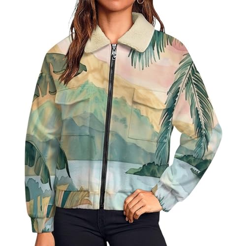 Veste polaire femme zippée épaisse en sherpa chaud pour affronter l'hiver avec style