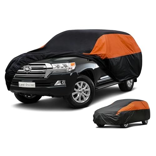 Toyota Car Cover Custom Fit Toyota Land Cruiser Waterproof All Weather for Automobiles, Lightweight Full Exterior Cover Outdoor Sun UV Rain Dust Snow