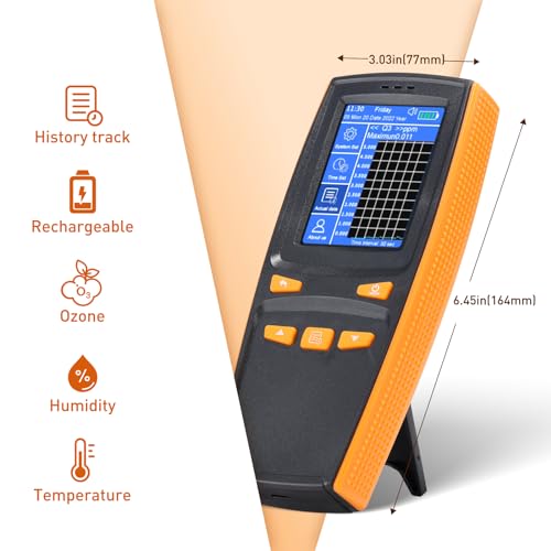 Portable Ozone Analyzer Multifunctional O3 Ozone Meter Air Detector Intelligent Sensor Ozone Meter Air Quality Pollution Monitor