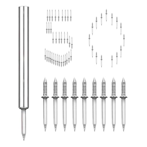 Kumprohu Sheep Horn Nails - Sheep Horn Skirting Board Nails Set - Double-Head Skirting Thread Seamless Nail for Baseboard, TV Backdrop, Wood Veneer Furniture