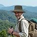 Men's Sun Protection Hat, Wide Brim with Adjustable Strap, UPF 50+ Waterproof Nylon, Laser-Cut Ventilated Design for Outdoor Sports